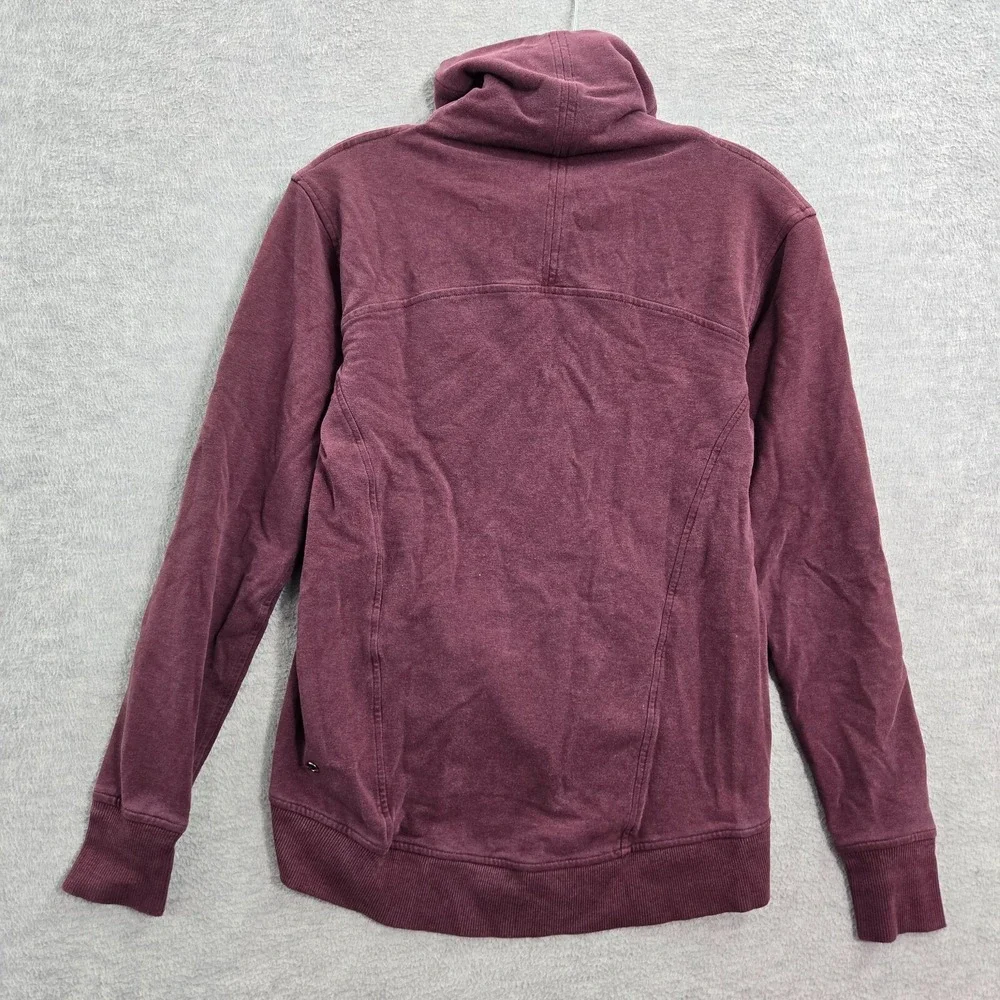 Lululemon Women Sweatshirt 4 Purple Stress Less Hoodie Mock Neck Pocket Pullover
